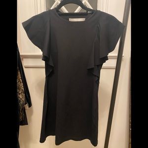 SUSANA MONACO short sleeve ruffle tunic